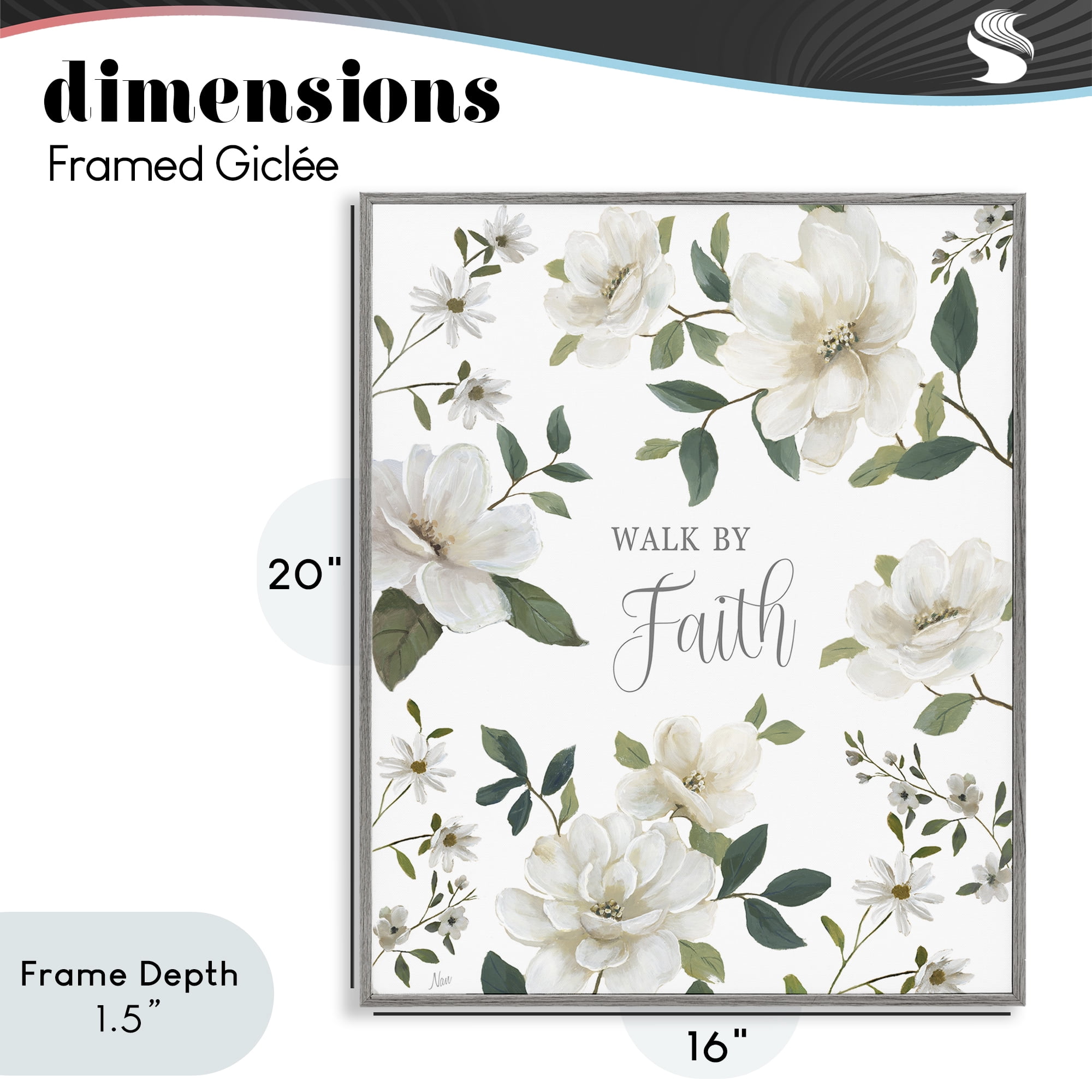 Stupell Industries Floral Walk By Faith Gray Framed Giclee Art, design by Nan