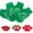 thumbnail image 7 of Cheers.US 4Pcs Non-Slip Dog Socks, eries Pattern Anti-skid Good Elasticity Cartoon Pet Cotton Short Socks for Holiday Dog Paw Protectors Strengthen Floors Traction Control, 7 of 7