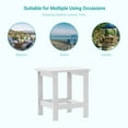 thumbnail image 4 of Sonerlic 1 Peak Outdoor Patio HIPS Adirondack Side Table Rectangular for Indoor and Outdoor,White, 4 of 7