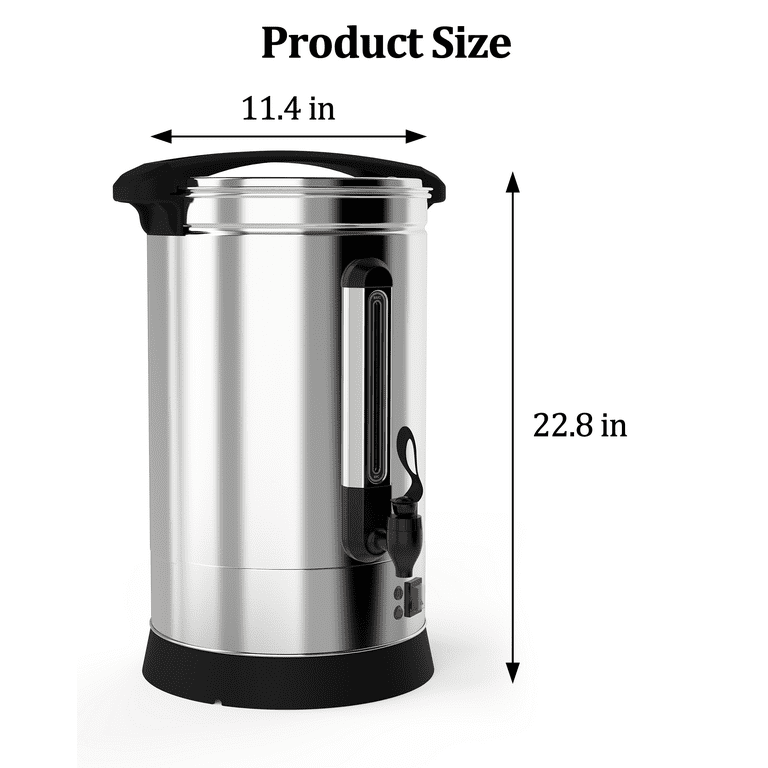 HUBERT® 3 2/5 Gal Stainless Steel Rounded Leg Coffee Urn - 11 1/5L x 10  1/2W x 25H