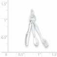 thumbnail image 2 of 925 Sterling Silver Fork, Knife, and Spoon (5x23mm) Pendant / Charm, 2 of 2