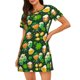 thumbnail image 1 of Easygdp St Patrick's Day10 Camisón de manga corta para mujer, informal, estampado, 1 of 6