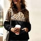 thumbnail image 1 of Pntutb Mujeres Otoño e Invierno Nuevos productos Chaqueta de mujer Yama Suéter de felpa Parche de leopardo top Abrigo cálido Pntutb Pntutb-3846, 1 of 8