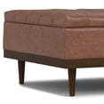 thumbnail image 4 of Simpli Home Mariah 36 inch Wide Contemporary Rectangle Lift&nbsp;Top Table Storage Ottoman in Distressed Saddle Brown Vegan Faux Leather, 4 of 16