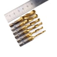 thumbnail image 3 of GOOHOCHY Juego de brocas de acero de alta velocidad con recubrimiento de titanio de 6 piezas Brocas helicoidales de precisión HSS, 3 of 7