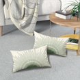 thumbnail image 7 of Green Boho Sun Lumbar Pillow Covers 12x20 Set of 2 Sunrise Sunset Abstract Sunshine Print Decorative Long Throw Pillows Outdoor PillowCase Linen Farmhouse Cushion Case Decor for Couch Sofa Bed, 7 of 7