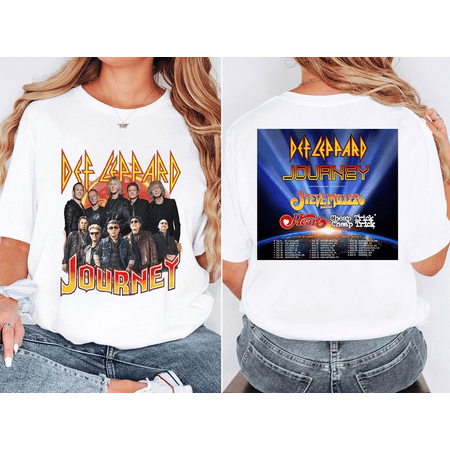 

Def Leppard And Journey Summer Stadium Tour 2024 T Shirt Journey Band Tour 2024 Shirt Def Leppard Fan Shirt Def Leppard And Journey Merch