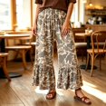 thumbnail image 6 of Womens Camo Print Wide Leg Pants Casual Drawstring Loose Trousers with Pockets Summer Fall Trendy Flowy Soft Pants Daily Beach Vacation Outfits, 6 of 8