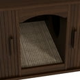 thumbnail image 4 of PieDle 59'' Large Cat Litter Box Enclosure with Sliding Tambour Door, Hidden Litter Box Furniture, Wood Cat Litter Box Cabinet with Cat Scratch Pad, 4 of 10