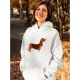 thumbnail image 2 of Dachshund Drawing Hoodie Women -SPIdeals Designs, Female 3X-Large, 2 of 4