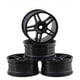 thumbnail image 1 of Ounissouiy 4 Piezas52mm Elástico * Neumáticos de coche RC Llantas antideslizantes Llantas Neumáticos de buje Alta tracción Buena fricción Kits de construcción modelo Cinco estrellas/negro, 1 of 6