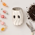 thumbnail image 5 of Halloween Ghost Ceramic Flowerpot and Candy Storage Bucket, Matte White Resin Ghost Planter, Desktop Halloween Decoration Ornament for Home and Parties, 5 of 6