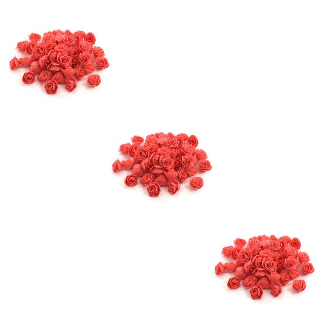 Wosthever Paquete de 500 ramo de flores artificiales para el hogar coloridos suministros de flores falsas para propuesta de compromiso gran rojo 3Conjunto