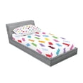 thumbnail image 2 of Ambesonne Dessert Fitted Sheet & Pillow Sham Set, Vibrant Gummy Bears, Twinxl, Multicolor, 2 of 2