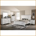 thumbnail image 4 of 6-Piece Queen Bedroom Furniture Set Modern Farmhouse Weathered White Wood | Wood | Standard Beds, 4 of 14