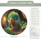 thumbnail image 2 of Loro-theme Fitted Round Tablecloths Elastic Edged Table Covers Waterproof Table Cloth for Kitchen Holiday Party Tables Decor 120cm, 2 of 6