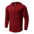 thumbnail image 2 of New Mens Shirt T-Shirts Breathable Long Sleeve Cotton Pullover Comfy Button, 2 of 8