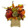 thumbnail image 1 of Nearly Natural 4162 Pumpkin, Gourd, Berry & Maple Leaf Artificial Arrangement, 1 of 6