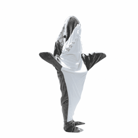 Shark blanket with sleeves for height 170cm