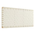 thumbnail image 1 of Pemberly Row Weave Vegan Leather Full Headboard in Natural Beige, 1 of 7