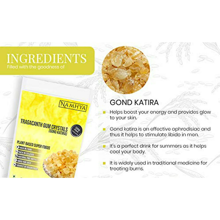 5:15Pm Gond Katira 250G, 100% Pure & Natural Edible Gum, Tragacanth Gum, High Cooling Properties Herbal Food