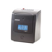 Pyramid Time Systems 2650 Electronic Top Load Time Clock with Auto-Aligning Time Card Feed and Top-Loading Design