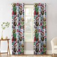 thumbnail image 2 of Christmas Blackout Curtains | Light Blocking Print Window Curtains, Western Cow Cactus Xmas Balls Botanical Blue Thermal Insulated Window Drapes for Living Room Kitchen (2 Panels, 104"W x 52"L), 2 of 7
