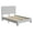 Light Grey, variant on Flash Furniture Addison Charcoal Twin Fabric Upholstered Platform Bed - Headboard with Rounded Edges - No Box Spring or Foundation Needed