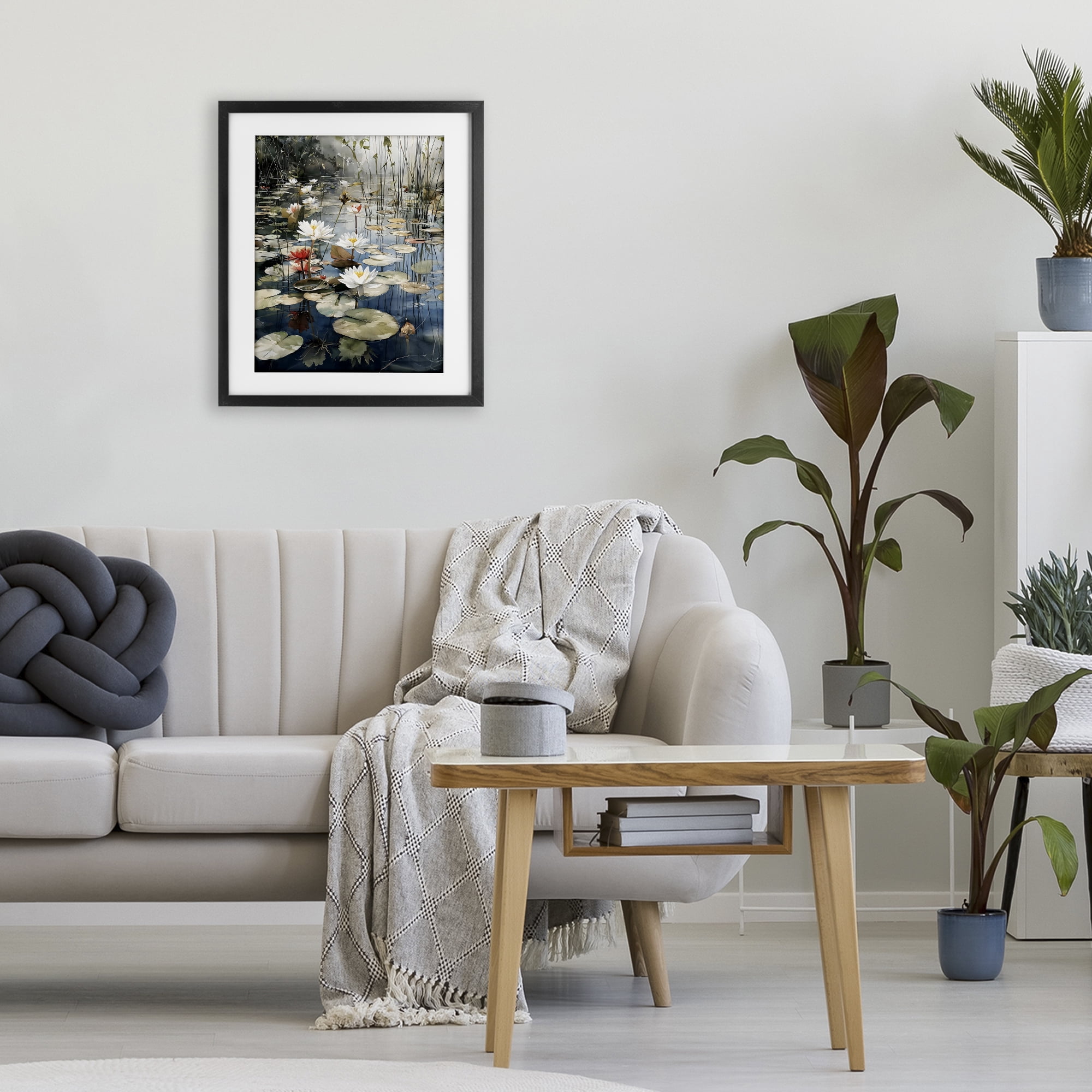 Stupell Industries Lily Wonder Pond Black Framed Print Under Glass, design by Franklyn Gregory