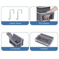 thumbnail image 2 of 1 paquete de organizador para colgar sobre la puerta, 5 estantes, bolsa de almacenamiento para armario, montaje en pared, estantes colgantes de gran capacidad, cajones para (gris), 2 of 5