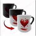 thumbnail image 2 of Heart-Shaped Color Changing Magic Ceramic Mug Funny Color Changing Coffee Cup with Handle That Reveals Surprise Design When Filled with Hot Beverage Romantic Gift for Couples,B, 2 of 4