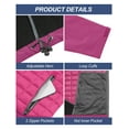 thumbnail image 5 of Little Donkey Andy Women's Lightweight Insulated Hybrid Jacket for Hiking Running Ski Warm Rose XL, 5 of 7