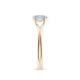 thumbnail image 3 of Angara Natural 0.6 Ct. Aquamarine Solitaire Ring in 14K Rose Gold for Women (Ring Size: 4), 3 of 10