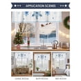 thumbnail image 6 of Valances for Windows Watercolor Winter Blue Snowflakes Rod Pocket Short Curtain for bathroom living room bedroom Classic Geometric Striped 1 Panel 54x18in, 6 of 7