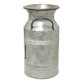 thumbnail image 4 of Elegant Expressions Decorative Metal Solid Print Milk Can Vase with Chalkboard, 15", Gray, 4 of 9