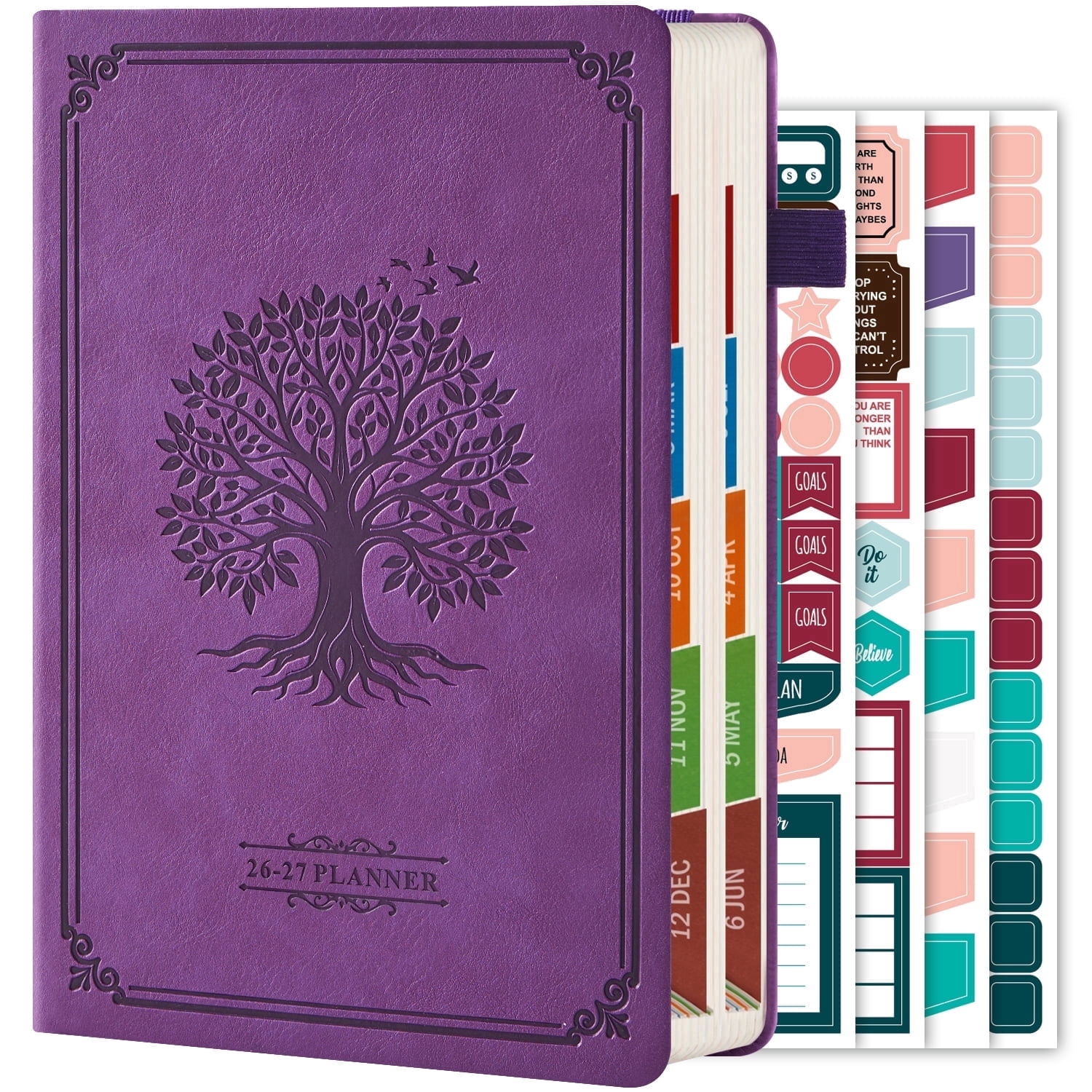 NIRMIRO 2026-2027 Academic Planner, 8.4"x5.7" Daily & Monthly Planner with Hourly Schedule, July 2026 - June 2027, Includes Monthly Tabs & 4 Stickers for Students & Teachers
