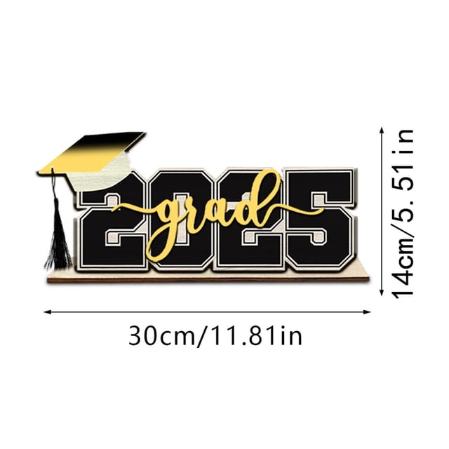 Tumotour 2025 Graduation Season Party Ceremony Home School Graduation Decoration Wood Table Decoration