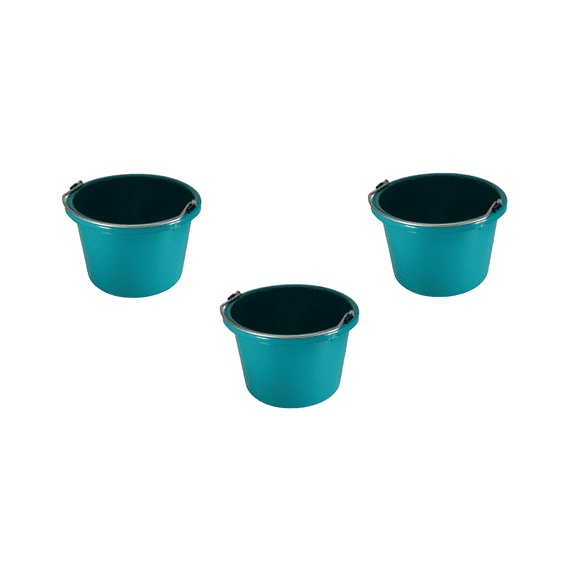 Little Giant Teal 8 Quart Plastic Bucket Pack of 3 - P8TEAL