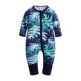 thumbnail image 3 of WIBACKER Baby Cotton Long Pajamas with Mittens Cuff for Boys 2 Way Zipper Both Footed and Footless Sleepers, 3 of 4