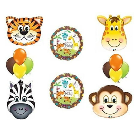 Jungle Safari Welcome Baby Shower Balloon Decoration Kit Walmart Com