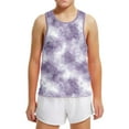 thumbnail image 6 of Spazoro Little and Big Girls Tank Tops Undershirts, Summer Breathable Tie Dye Sleeveless Camisole for Kids Girls Boys Purple Size 4 T, 6 of 6