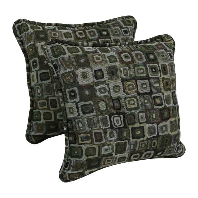 Coussins Décoratifs Carrés en Tapisserie à Motif à Double Cordon de 18 Pouces avec Inserts (Ensemble de 2) - Rothko