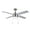Brushed Nickel, variant on Litex Industries - Aikman 52” Brushed Nickel Finish Ceiling Fan with 4 ABS Blades & LED Light Kit - AK52BNK4L - Damp Locations