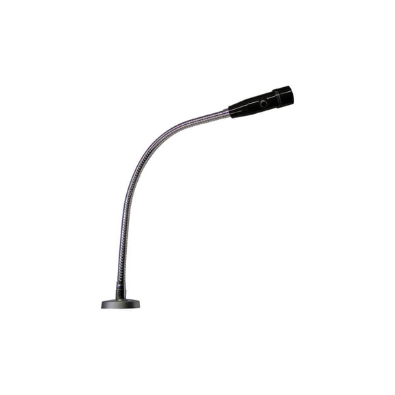 CAD Audio Astatic OMNIDIRECTIONAL DYNAMIC MICROPHONE, 1 DPDT PUSH-TO-TALK SWITCH, 19? GOOSENECK, 2 3/4? FLANGE AND 6? CABLE - CHROME