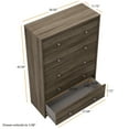 thumbnail image 6 of Tvilum Studio 5 Drawer Chest Dresser for Adults, Truffle Oak, 6 of 16