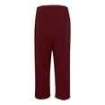 thumbnail image 7 of DXOUPM Womens Capris Summer New Casual Cropped Elastic Pants for Women Fashion Red M, 7 of 7