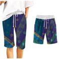 thumbnail image 2 of Pantalones Cortos Casuales de Poliéster Ligeros con Cordón Impreso de Cinco Puntos para el Verano Diario, 2 of 4