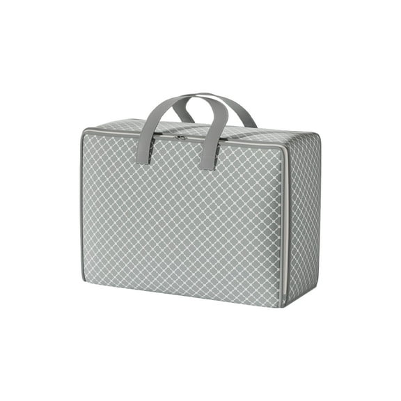 Large Collapsible Storage Bag for Moving & Organizing - Heavy Duty Reusable Cloth Bin with Zippered Handles, 70x50x25cm, Waterproof Foldable Storage Box for Clothes, Toys, Dorm, Travel