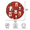 thumbnail image 3 of 15.4" Round Placemat Set of 1 Polyester Fabric Place Mats Non-Slip Dining Kitchen Table Mats for Kitchen Party Decor Cute Christmas Animals, 3 of 5