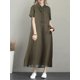 thumbnail image 4 of Vestido camisero para mujer, bolsillos con cinturón, botones, cuello vuelto, manga corta, vestido MABOTO Vestido de mujer, 4 of 7
